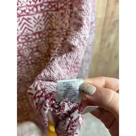 44 degrees North Jacquard French Terry Cowl Neck Long Sleeve Sweater Size 2X - Picture 5 of 8